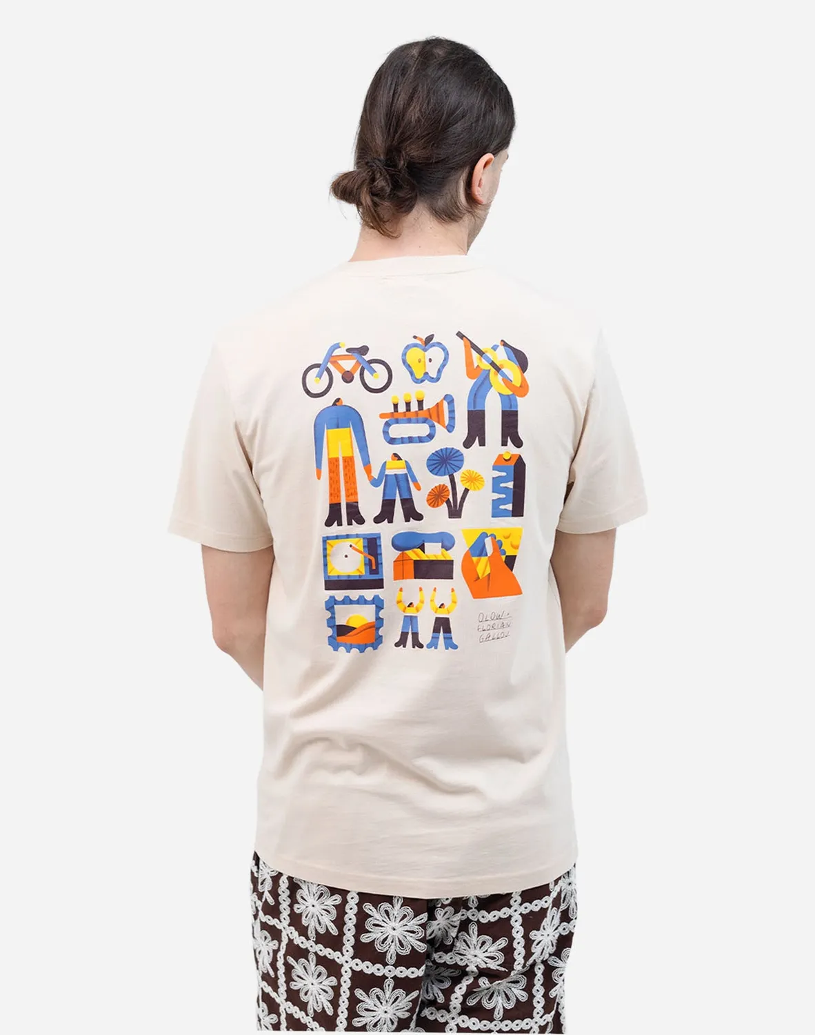 OLOW Ecosystem t-shirt homme crème coton bio