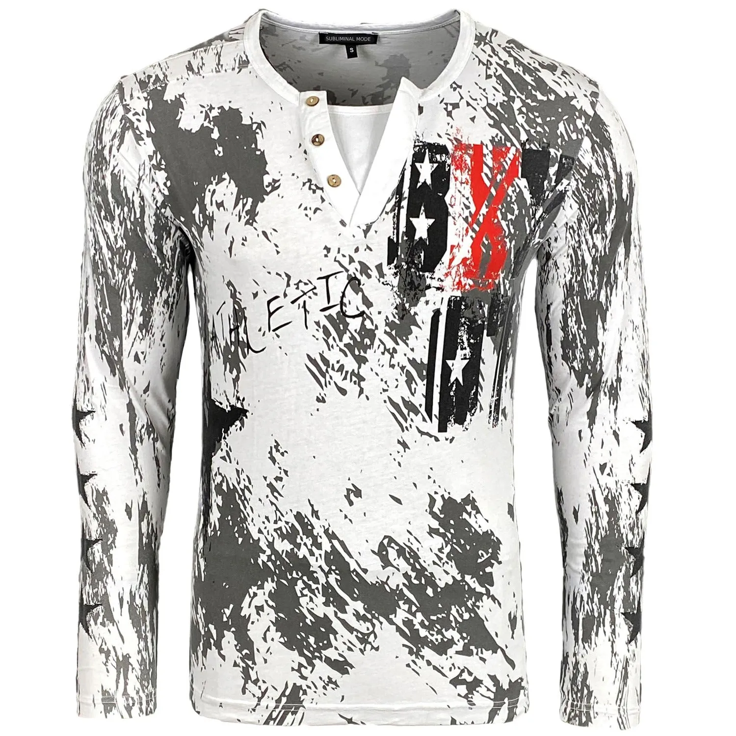 Subliminal Mode BX702 t-shirt manches longues délavé