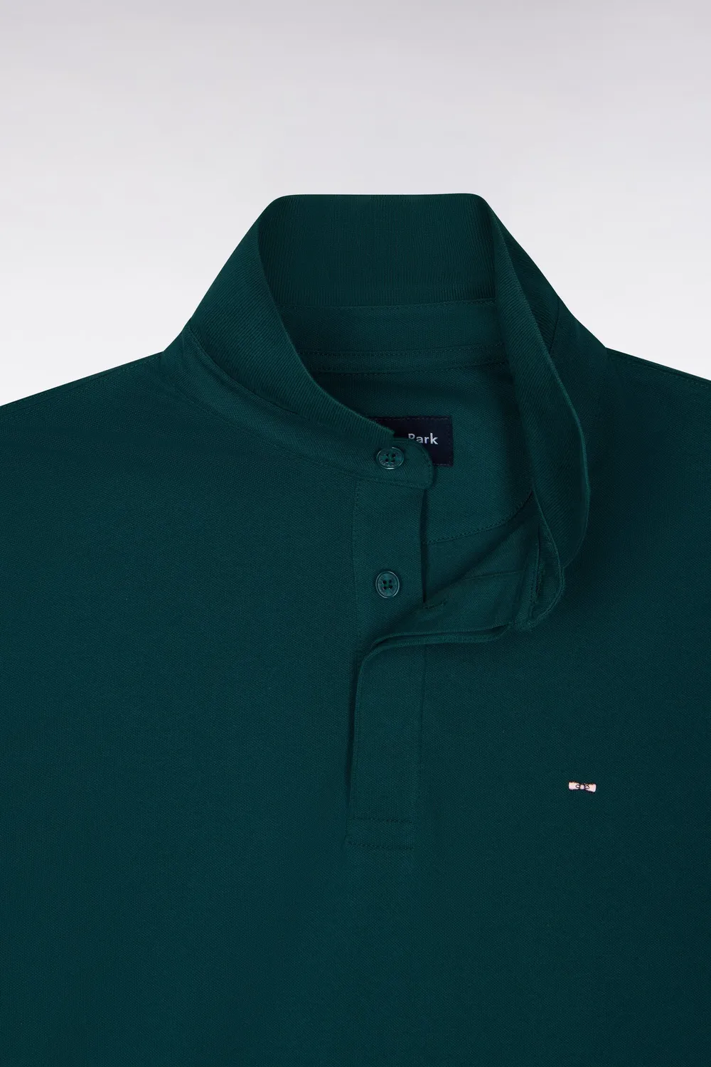 Eden Park polo coton stretch vert coupe ajustée