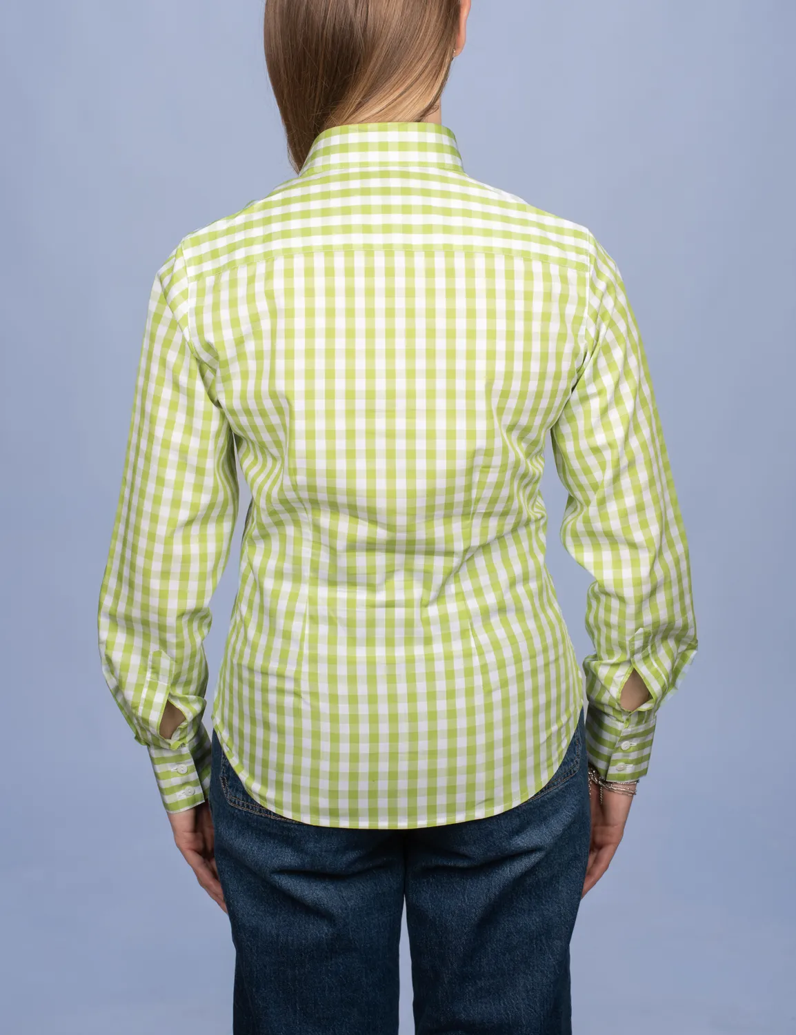 La Chemise Française Carreaux Vert Pomme chemisier vichy