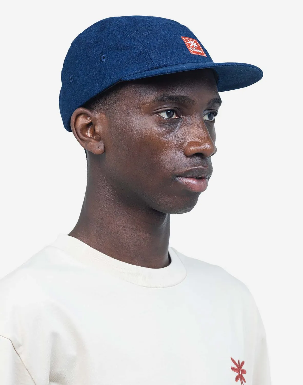 OLOW Flower casquette five panel denim bleu