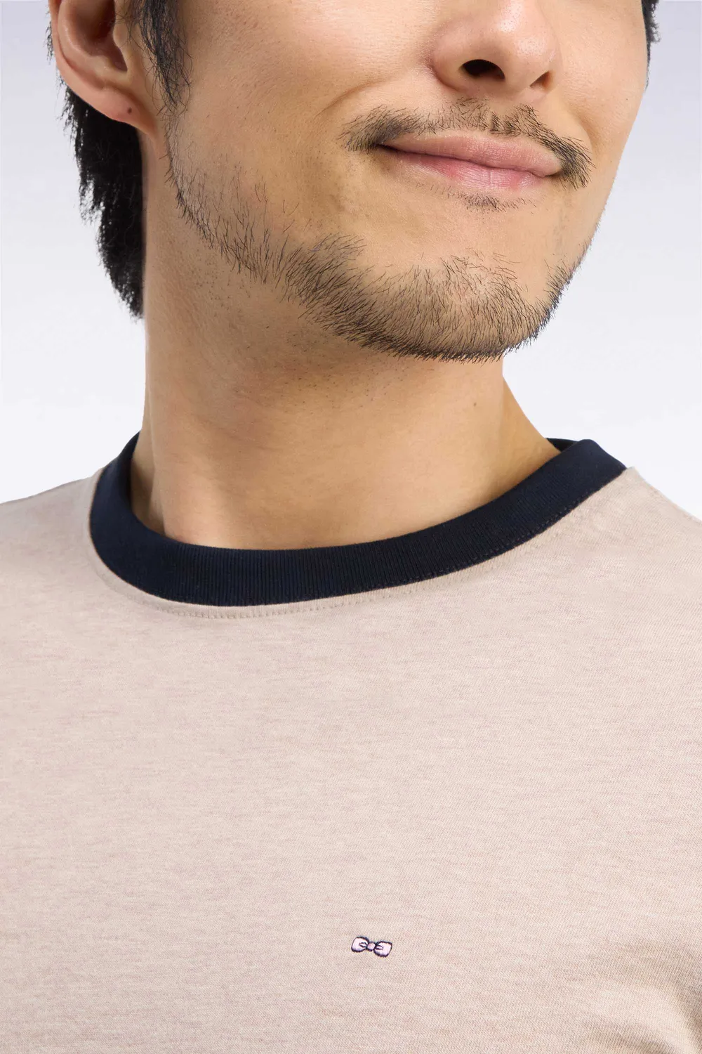 Eden Park Club Evolution t-shirt manches longues beige coton
