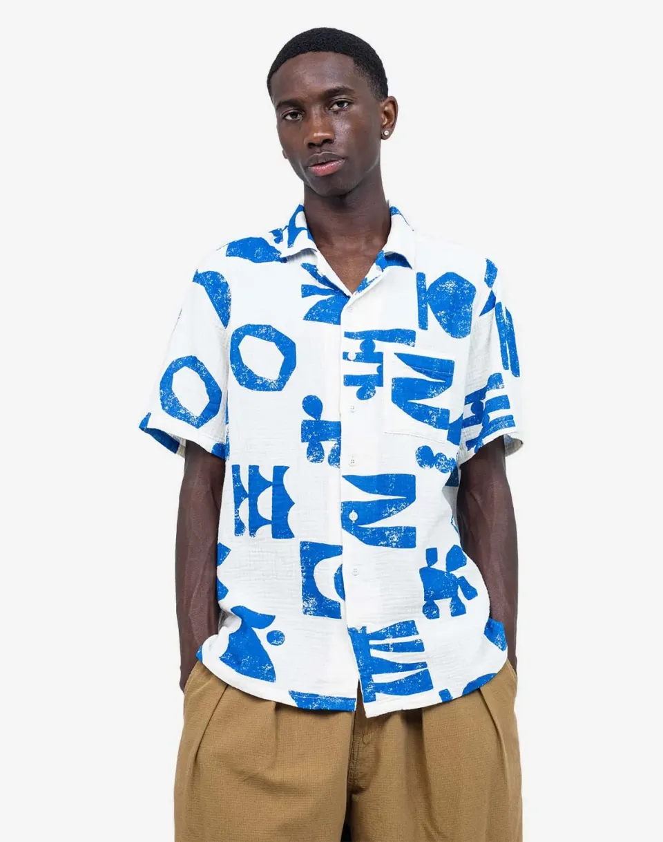 Olow Aloha Shapes chemisette écru gaze coton bio
