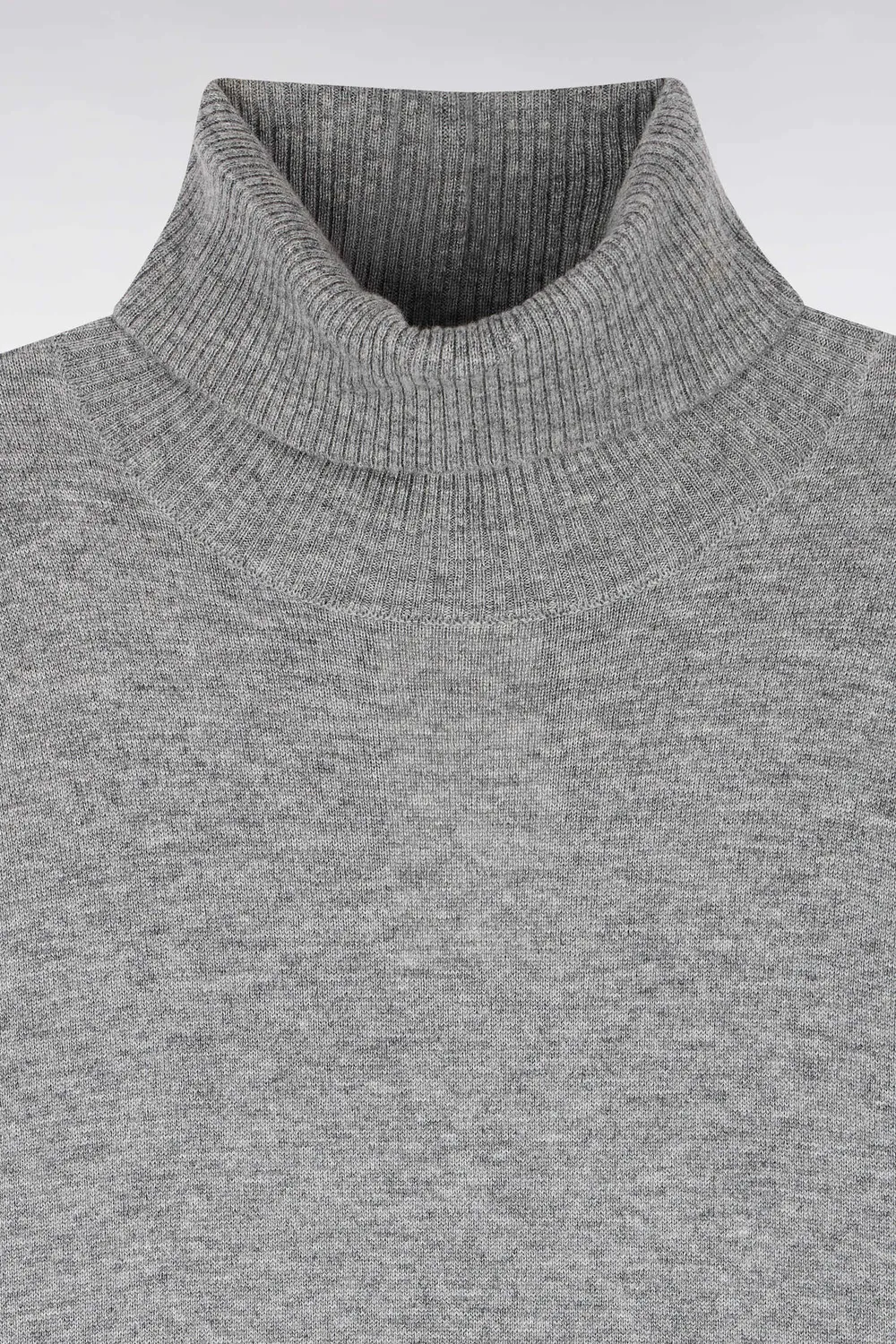 Eden Park Club Classique pull col roule gris laine-cachemire