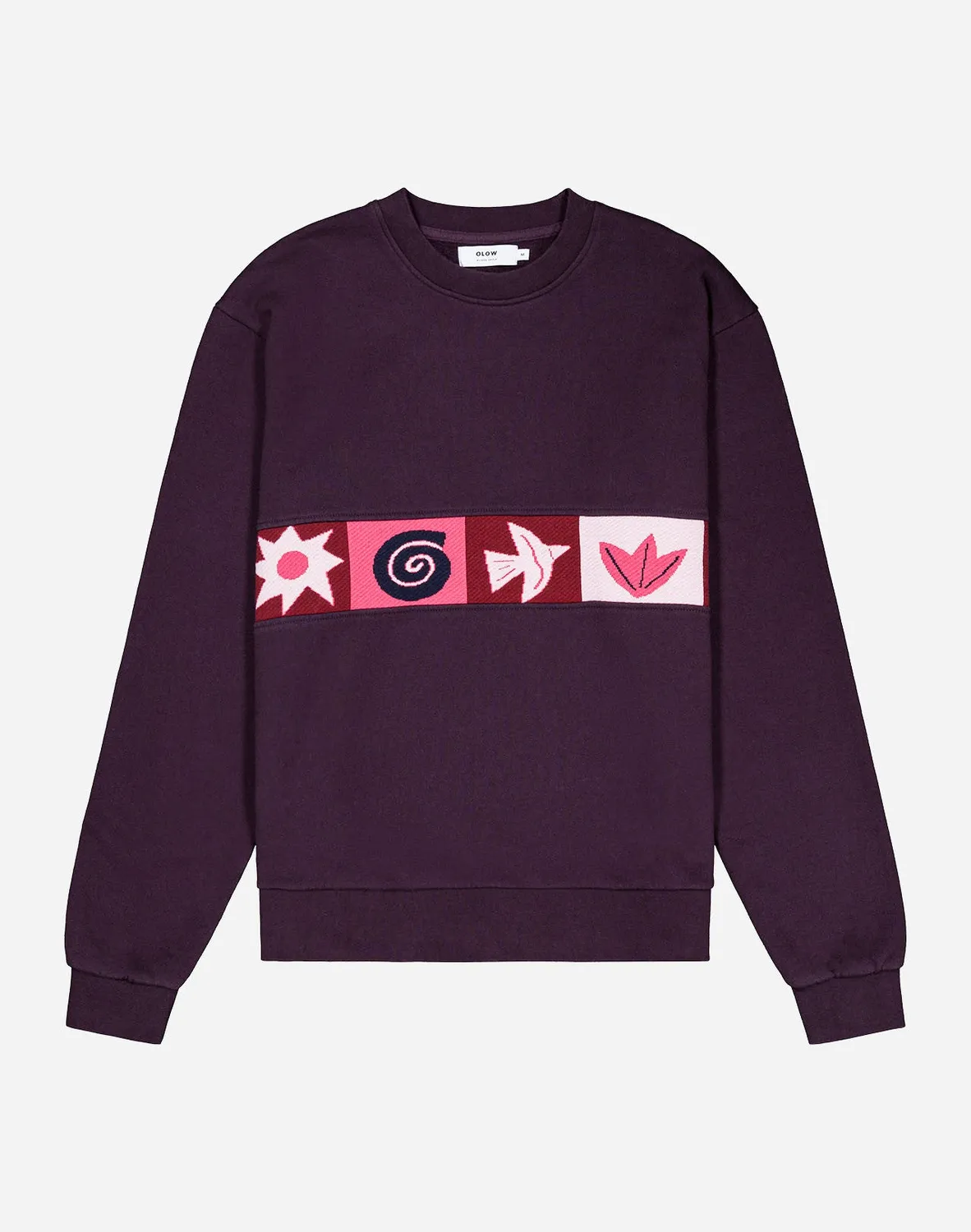 OLOW Icono sweat prune coton bio