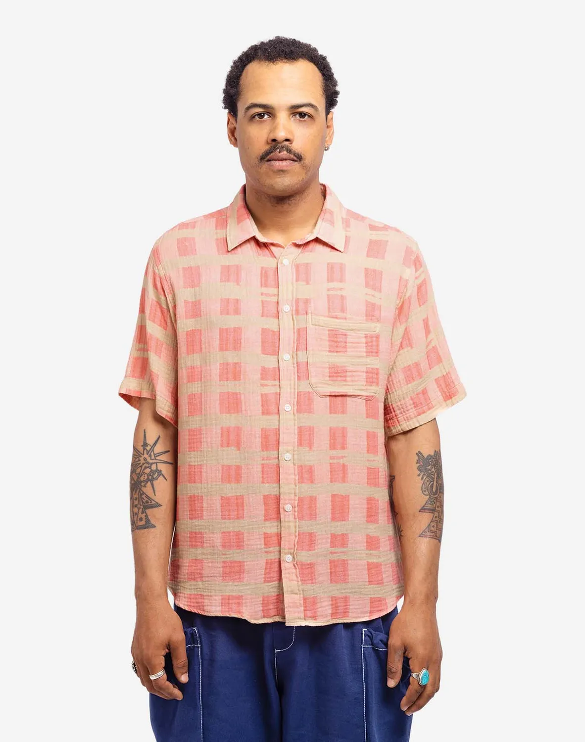 OLOW Lewis Carmina chemisette homme carreaux