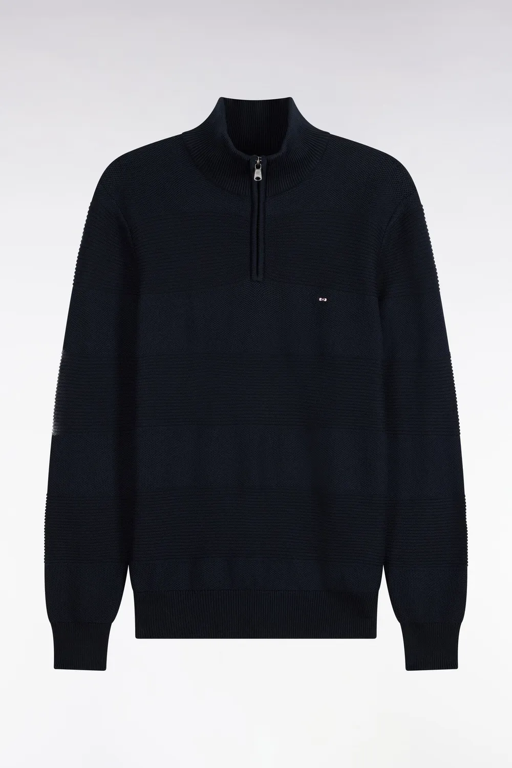 Eden Park Tricolore pull camionneur marine rayé maille regular