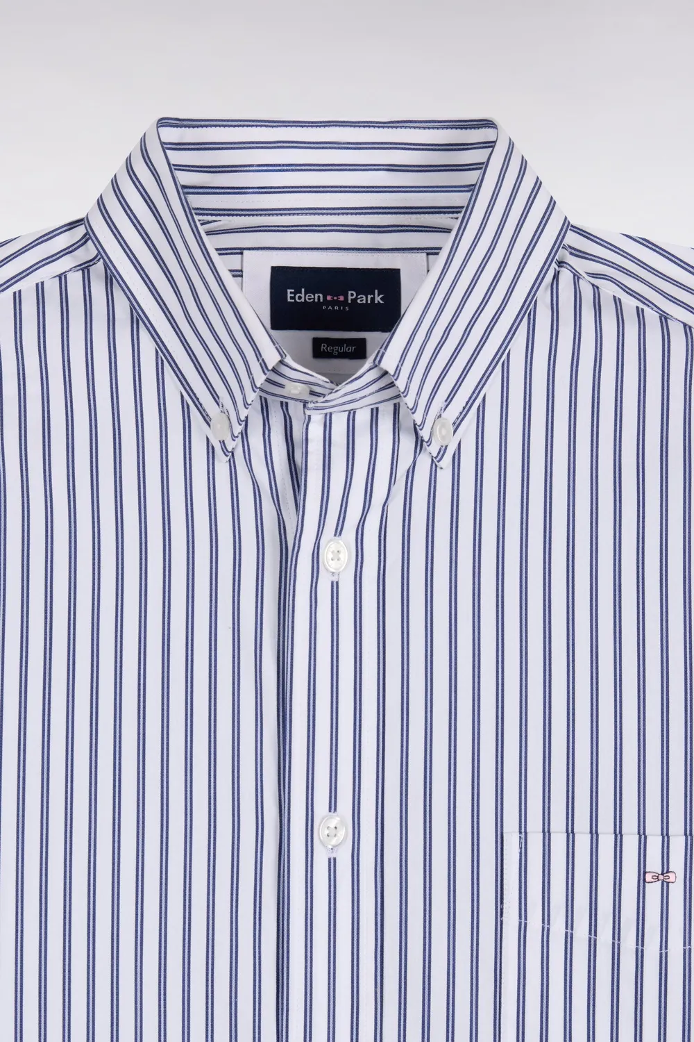 Eden Park College chemise homme rayée coton coupe droite