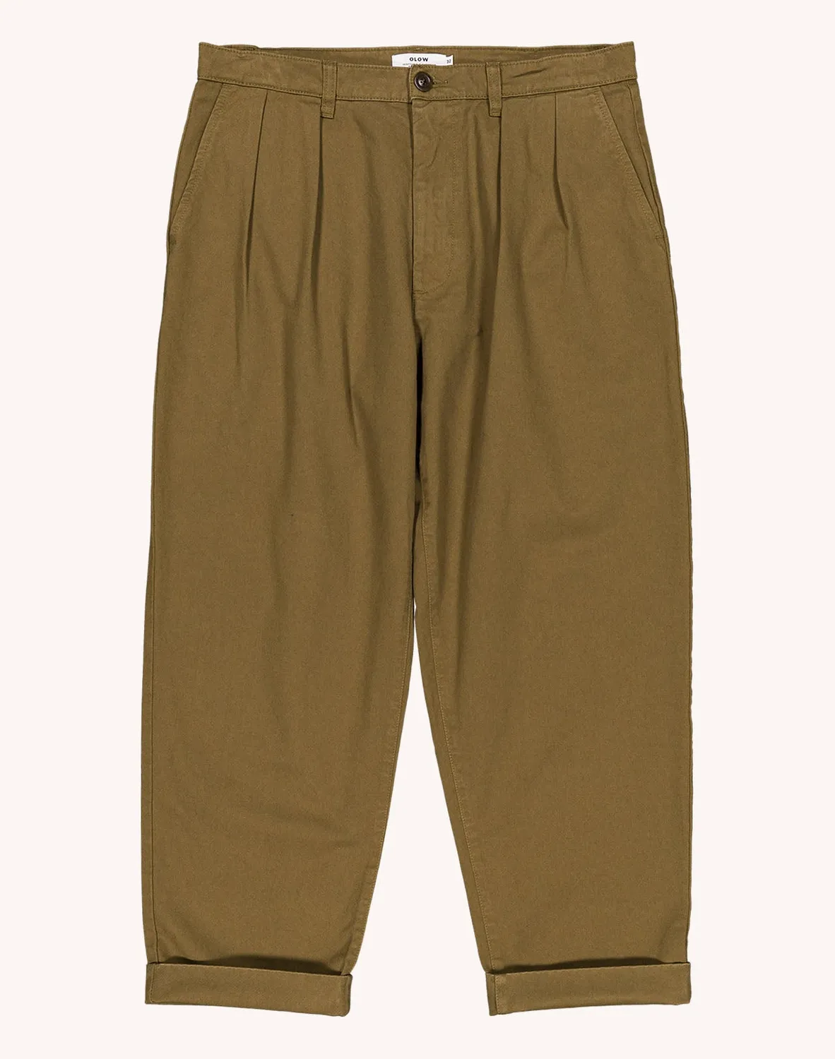 OLOW Sembo pantalon vert tilleul coupe large coton bio