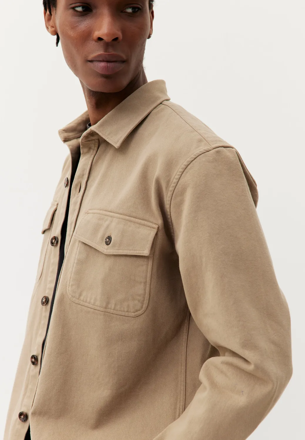Loom surchemise twill bleu acier veste homme coton