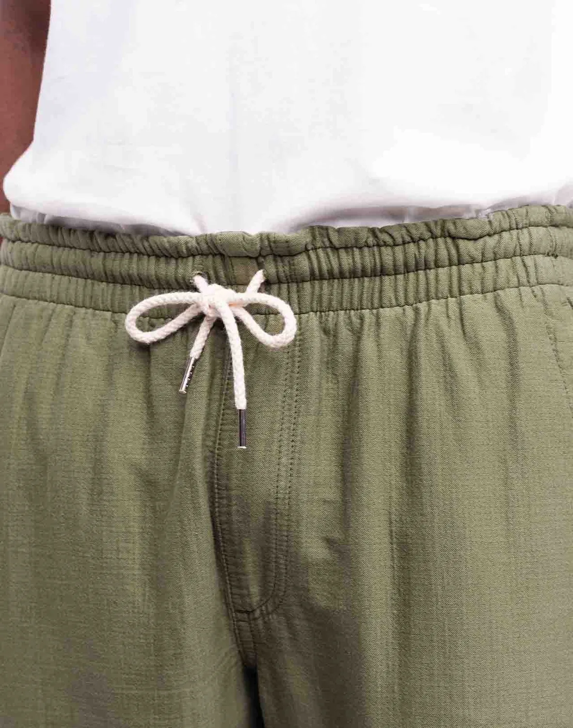 Olow Hatha pantalon vert olive taille élastique