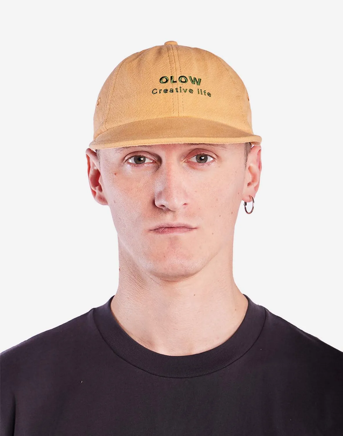OLOW Creative Life casquette jaune ocre coton recyclé