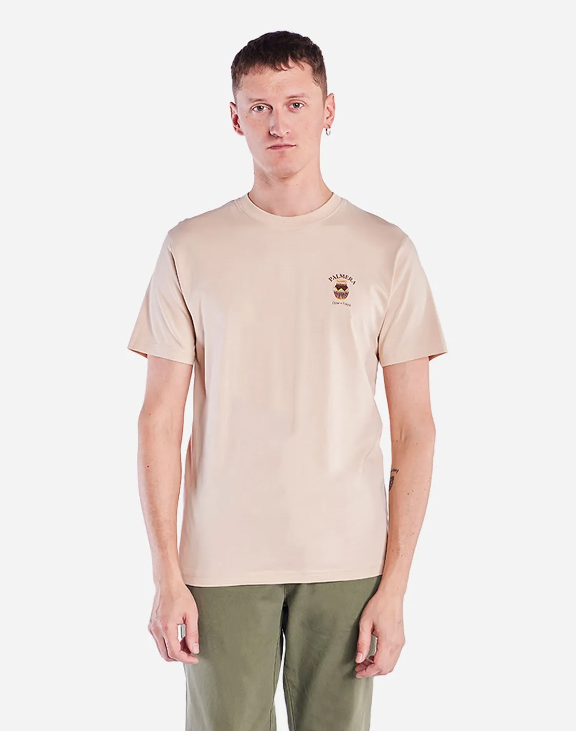 OLOW Sarapiqui t-shirt crème coton coupe droite