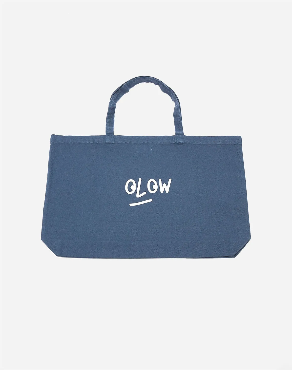 OLOW Peace cabas bleu coton bio
