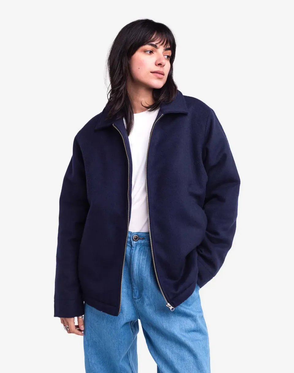OLOW Sherwood veste marine laine mérinos