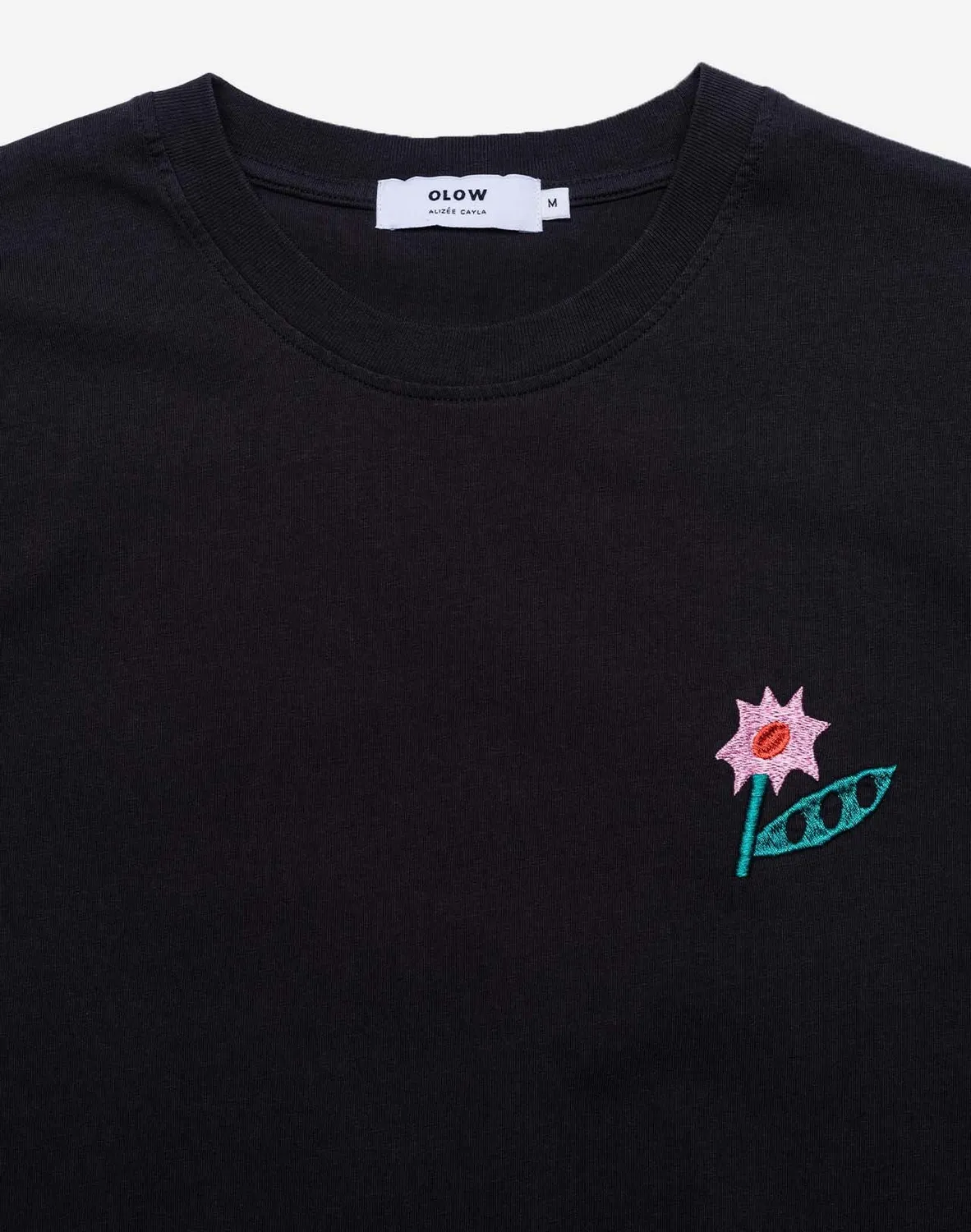 OLOW Flowering t-shirt homme noir coton bio