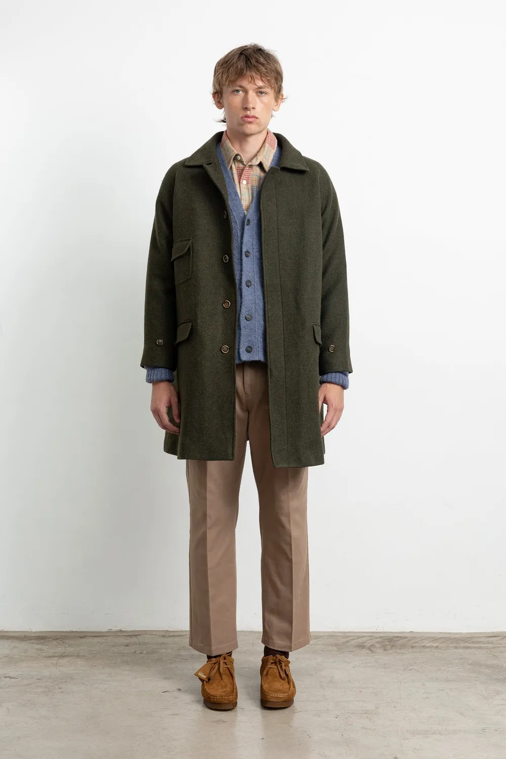 Edmmond Studios Heritage Coat manteau kaki doublure