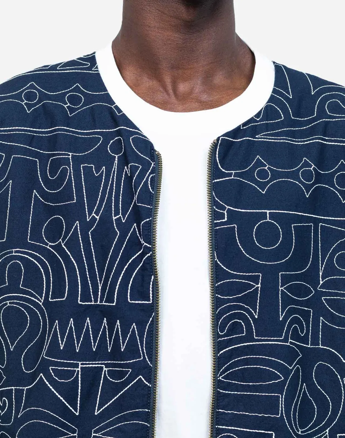 OLOW Ostara Palang veste bleu nuit brodée