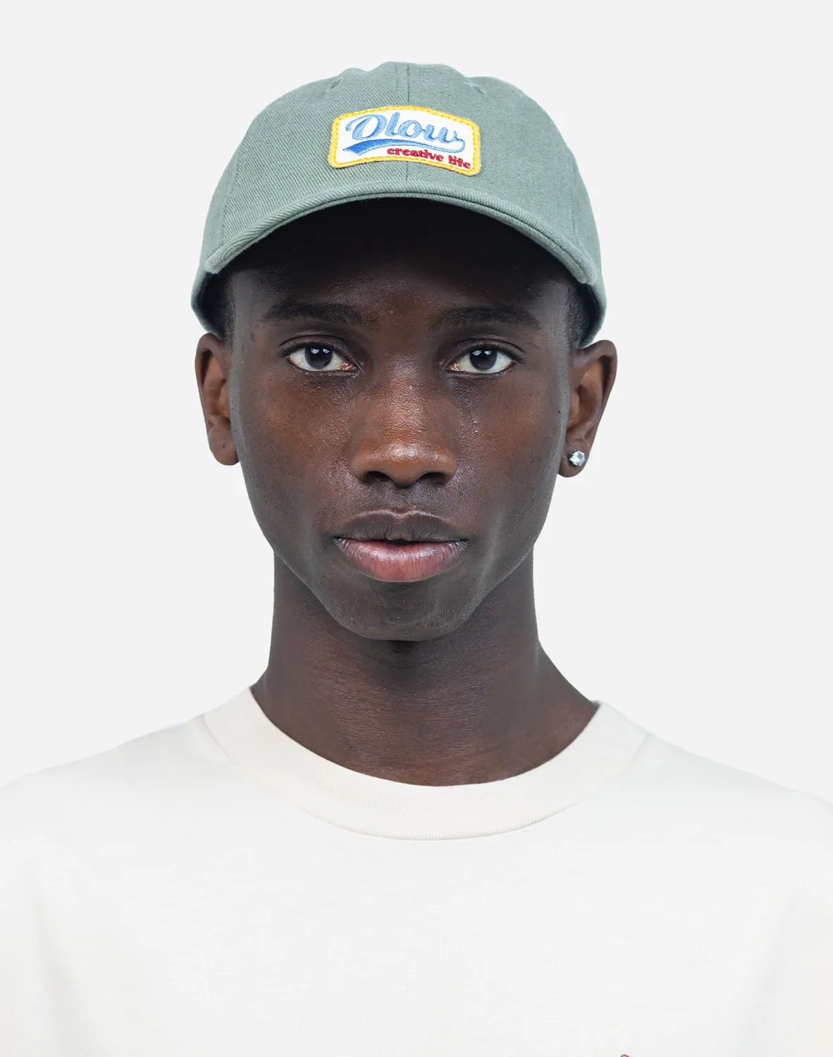 Olow Carlton casquette six panels vert olive coton bio
