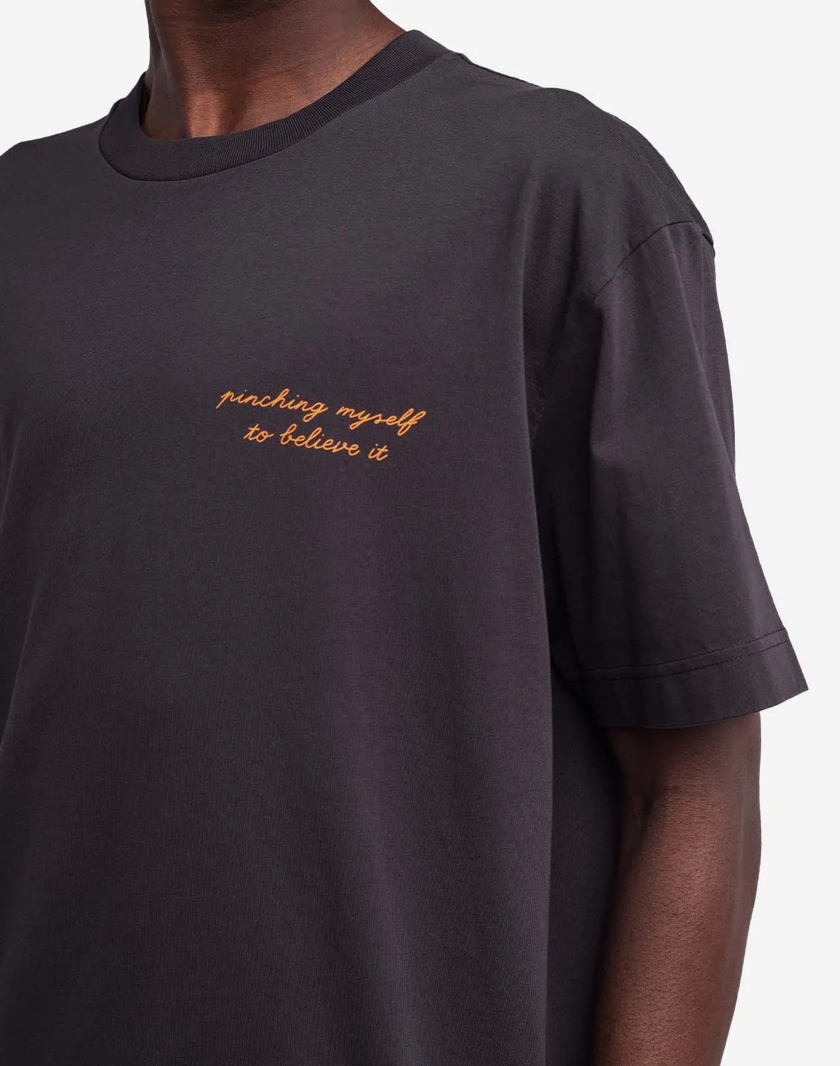OLOW Étrille t-shirt ample noir carbone coton bio
