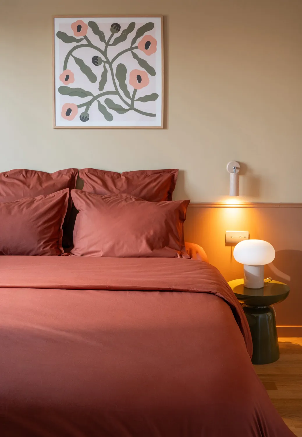 Loom housse de couette percale coton 240x220 terracotta
