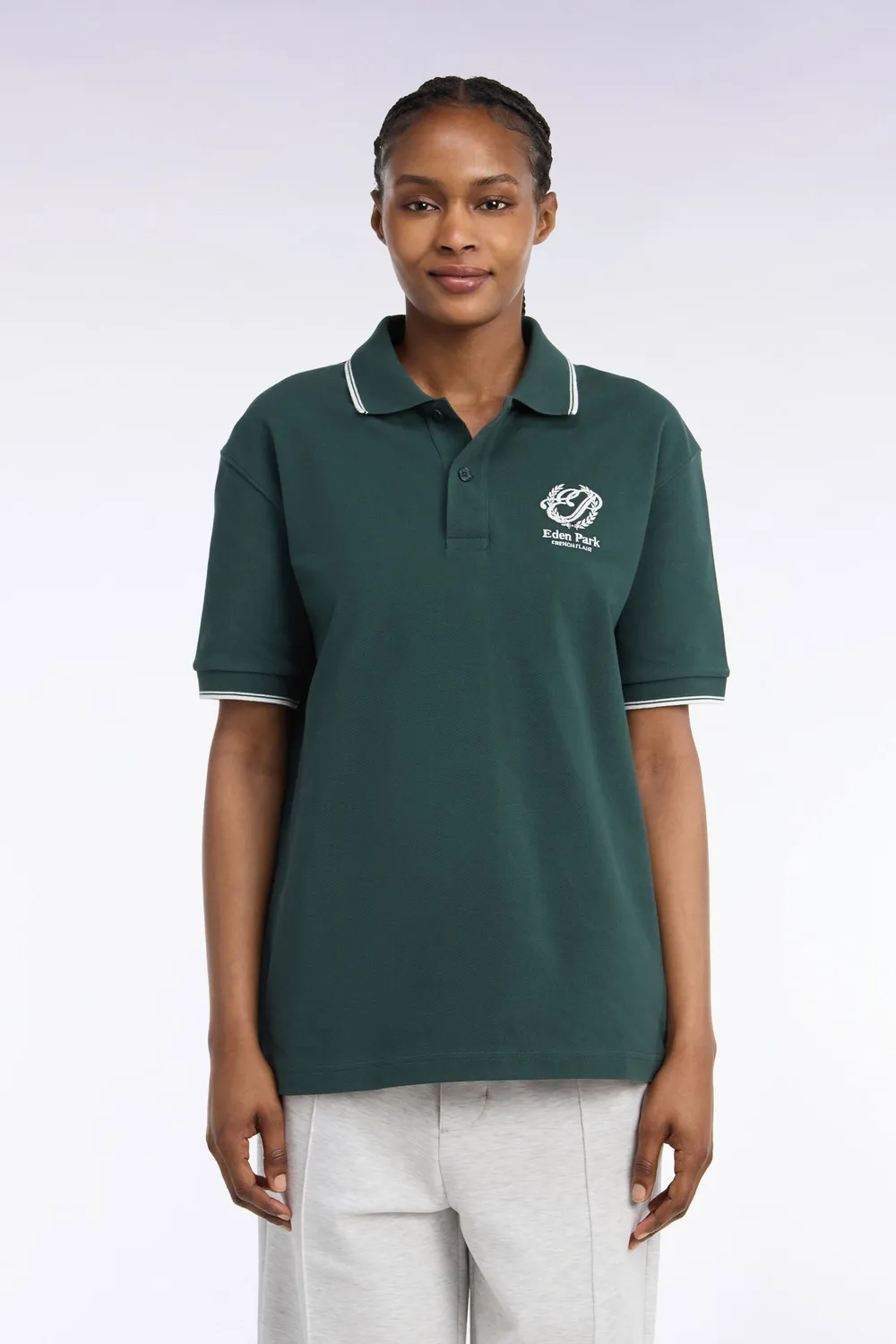 Eden Park Rugby Heritage H26MAIPC0038 polo vert forêt coton