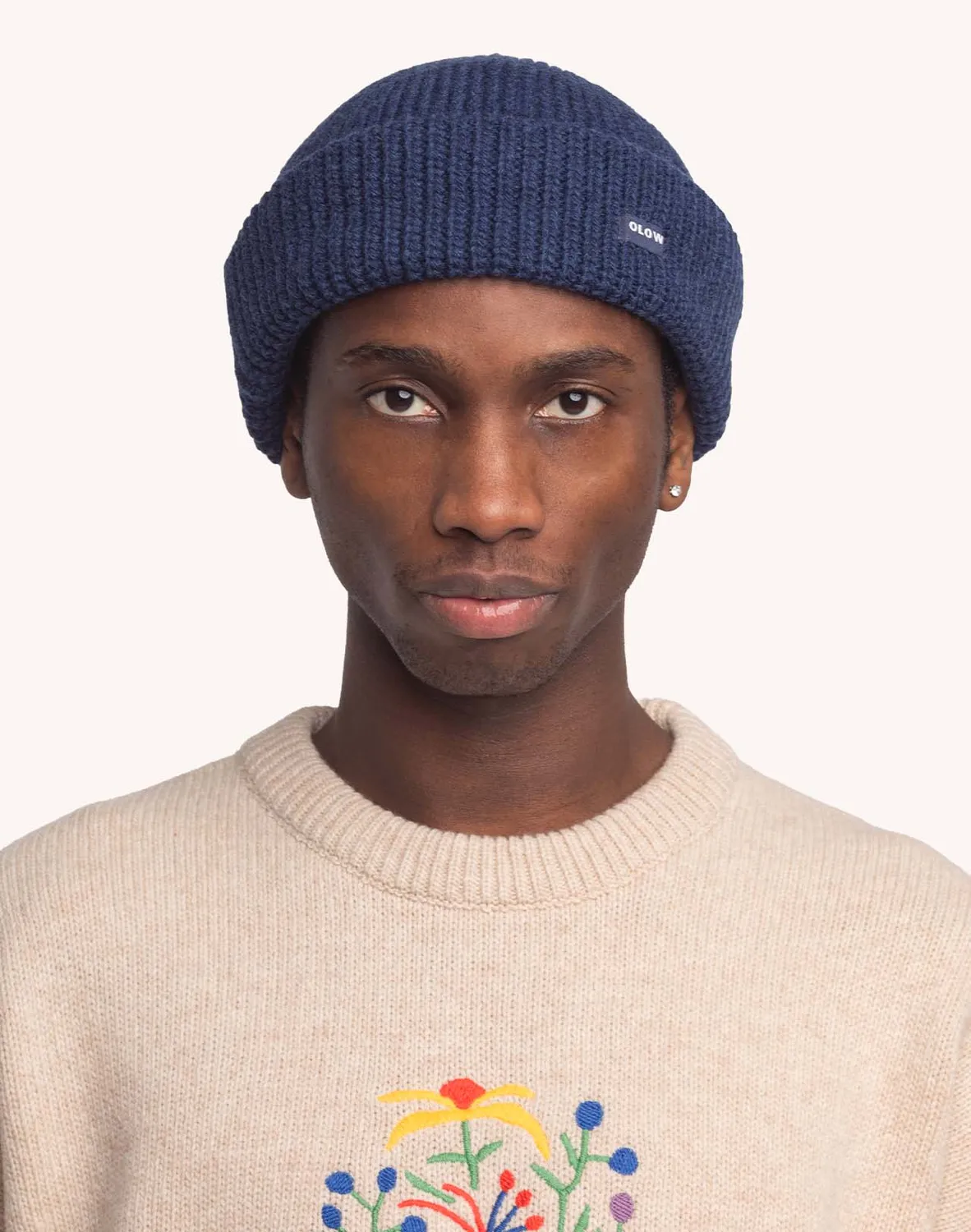 OLOW Laban bonnet bleu docker laine mérinos