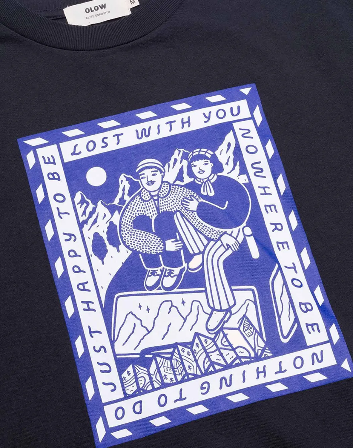 Olow Lost With You t-shirt noir carbone coton bio