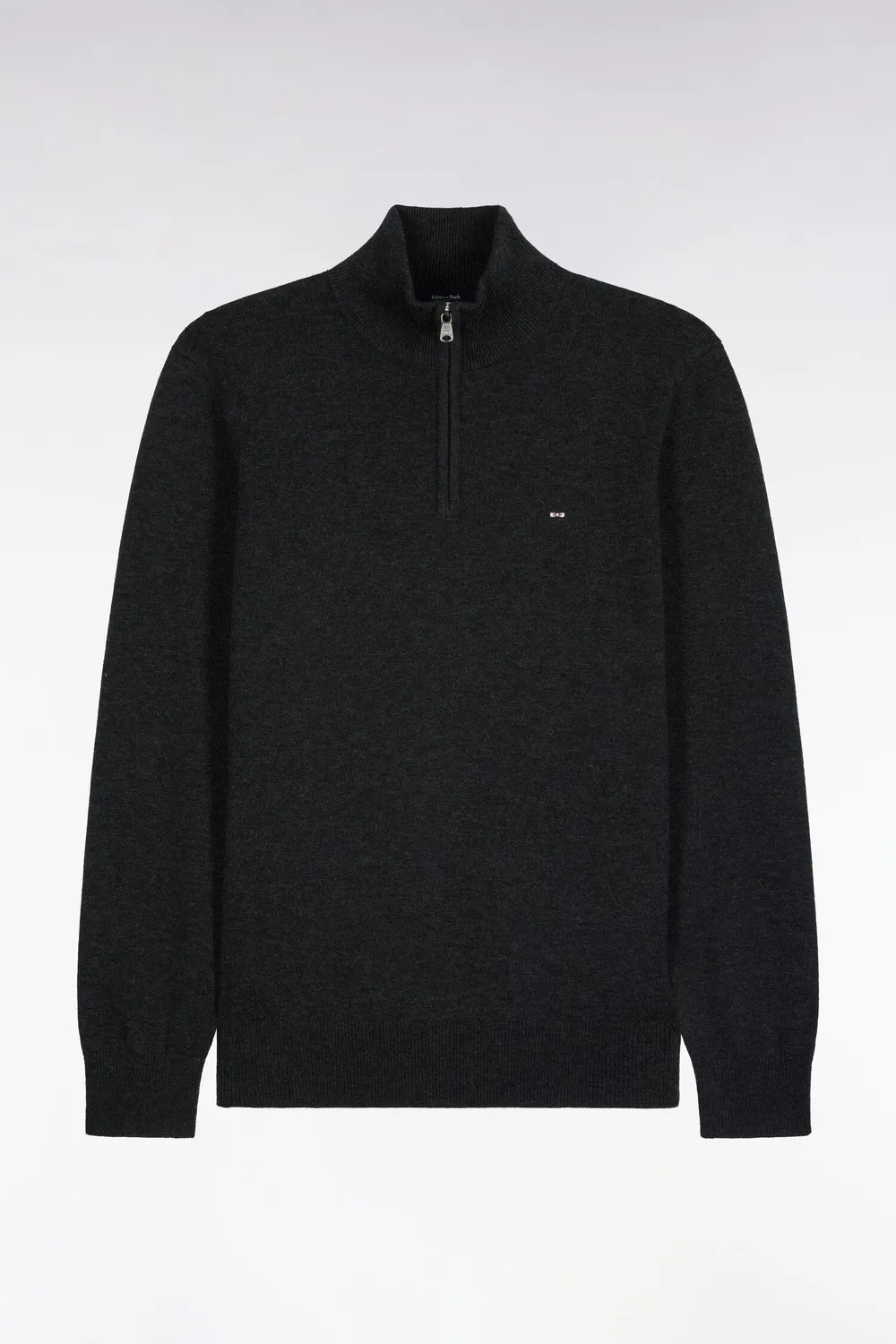 Eden Park pull col camionneur gris foncé laine coton