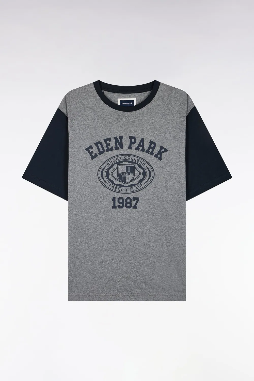 Eden Park College H26MAITC0027 t-shirt gris marine