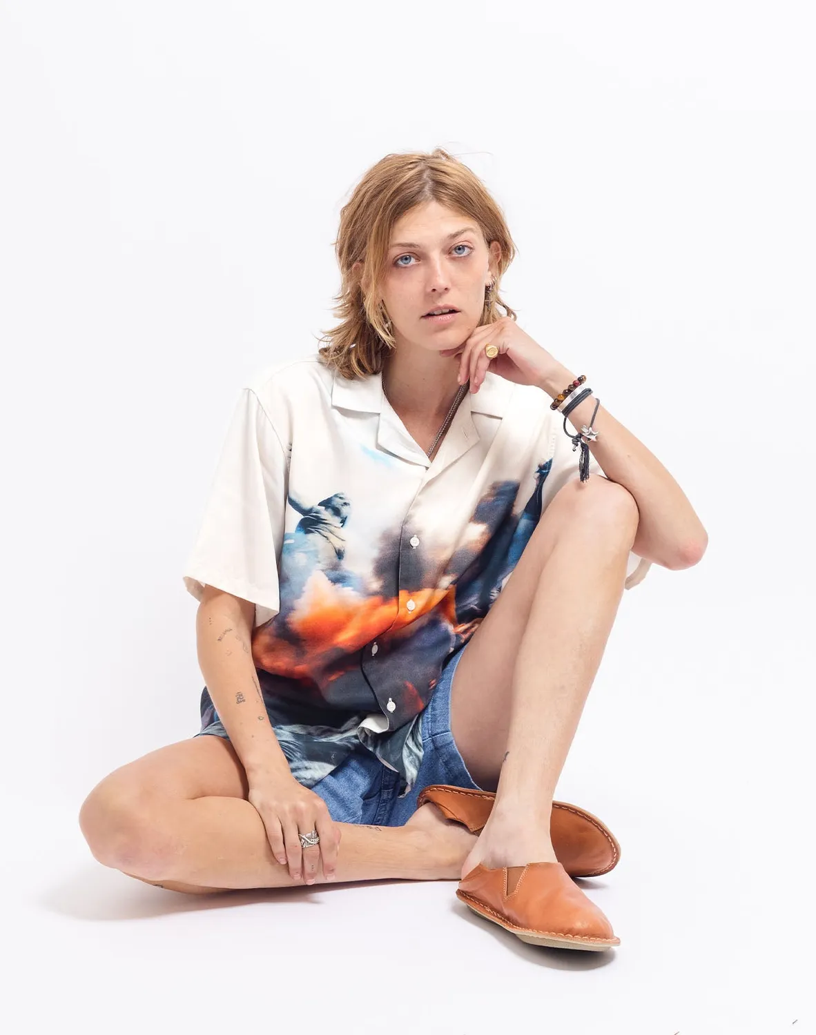 OLOW Aloha Riot chemisette écrue Tencel