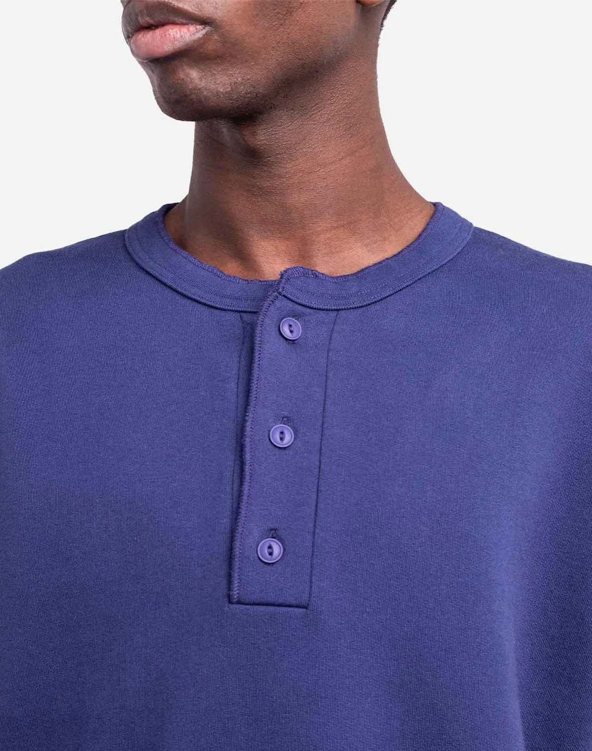 OLOW Bally sweat bleu outremer col boutonné