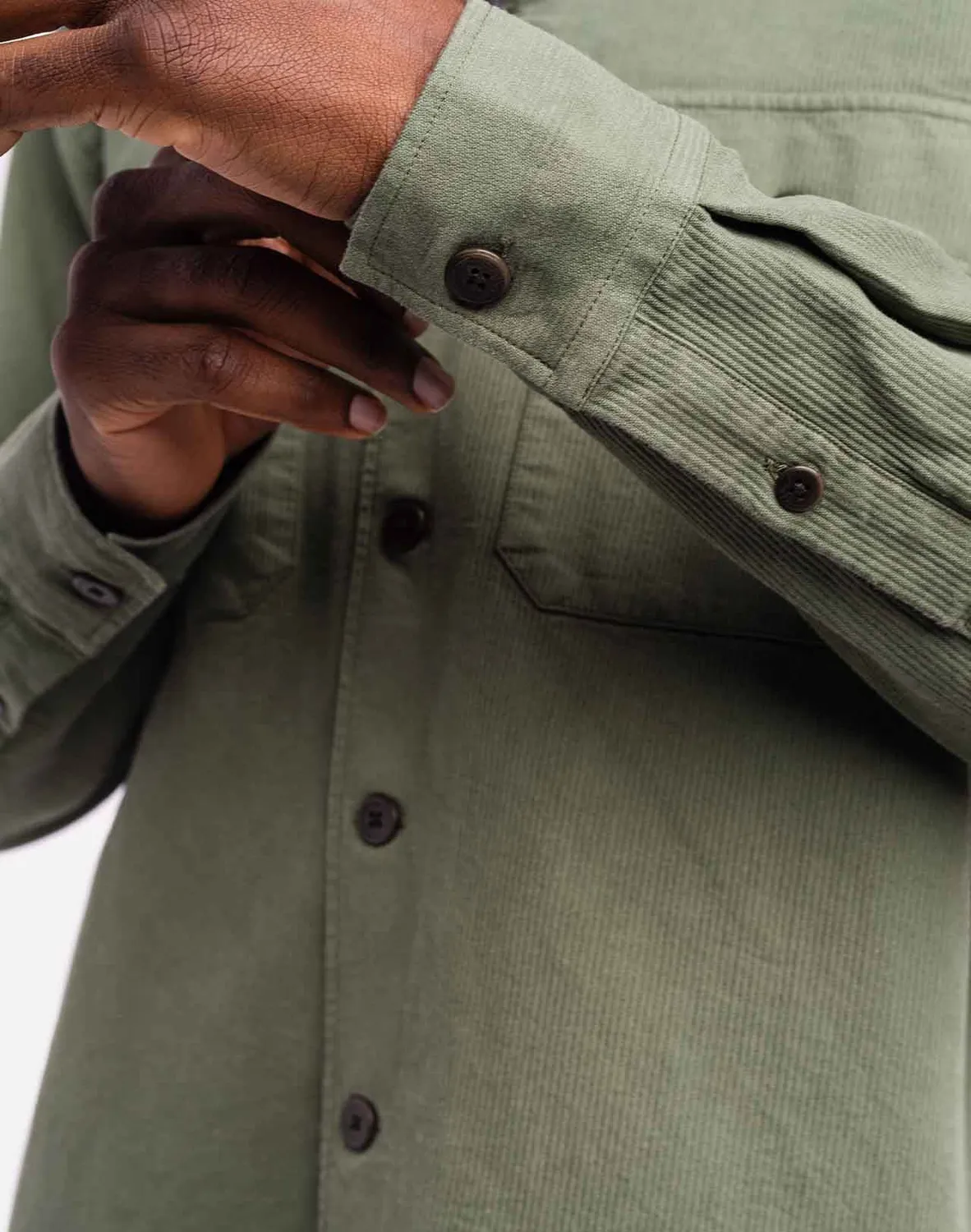 OLOW Decré Taza chemise vert olive coton