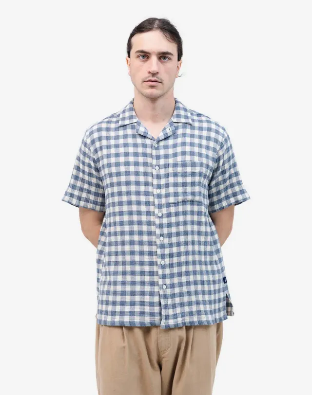OLOW Aloha Piknik chemisette bleu gris gaze coton