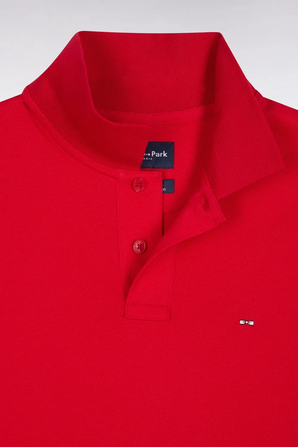 Eden Park Polo manches longues coton Pima rouge