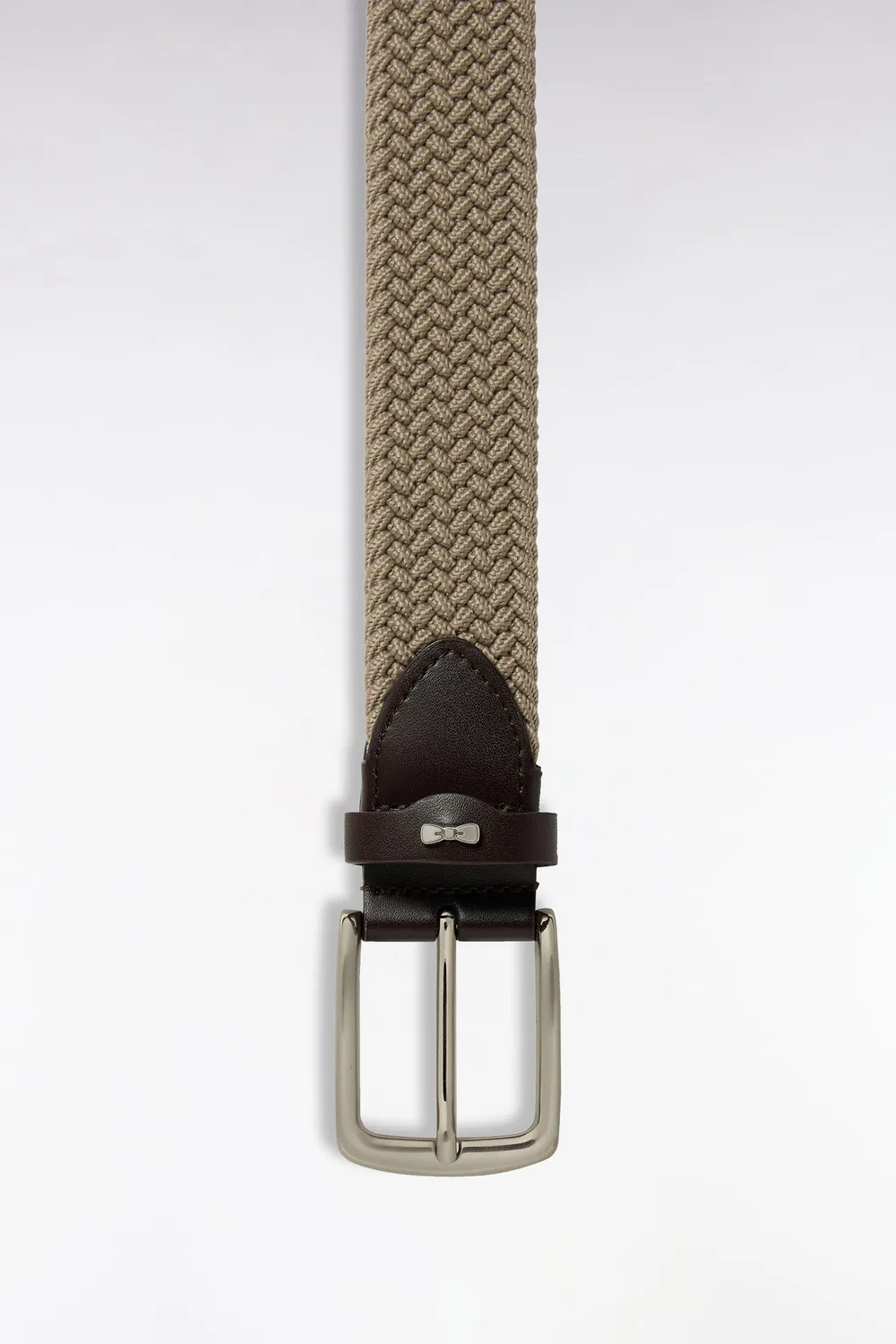 Eden Park ceinture tressée homme beige élastique cuir