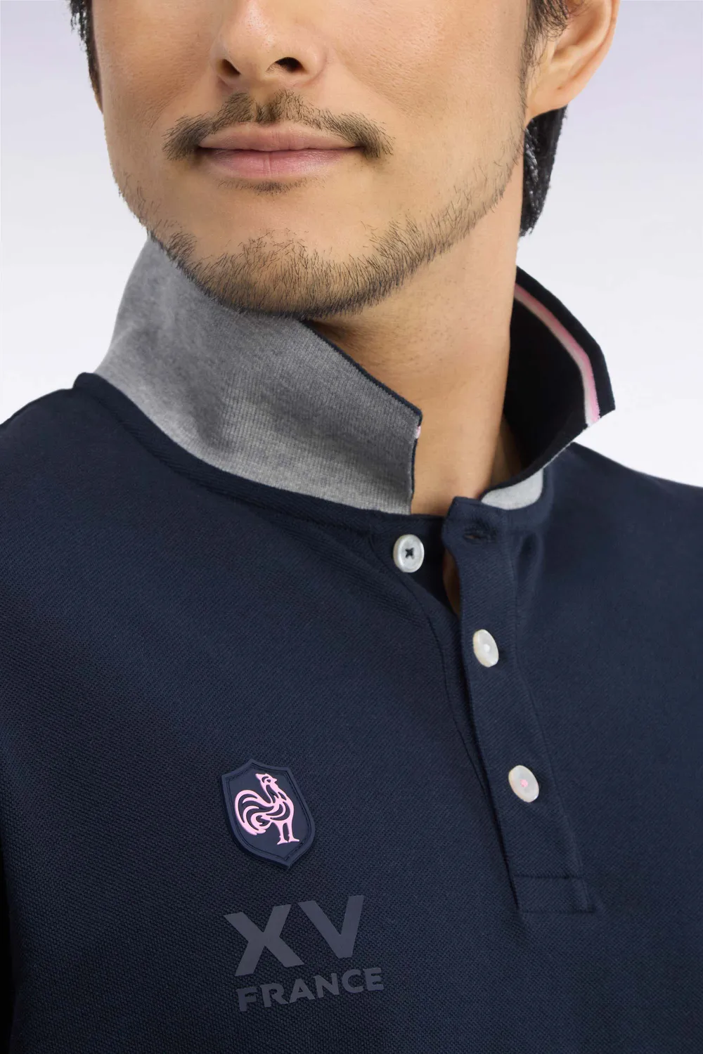 Eden Park France Rugby H26MAIPC0042 polo marine droit