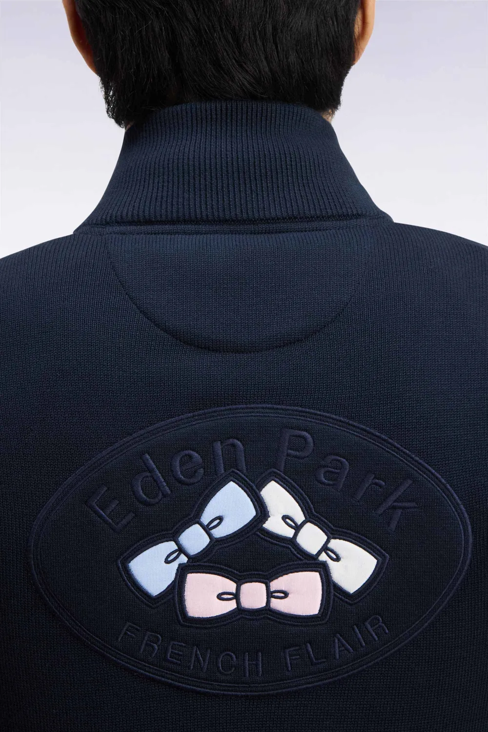Eden Park Show Bizz H26MAIPU0018 pull marine col camionneur zippé