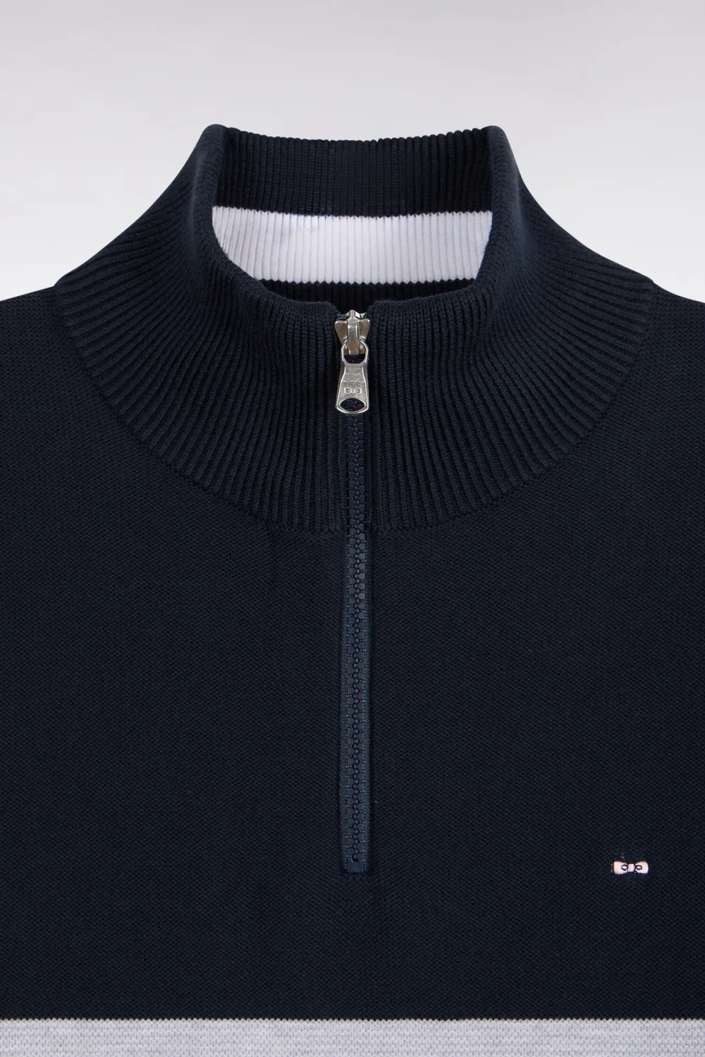 Eden Park H26MAIPU0017 pull camionneur marine coton
