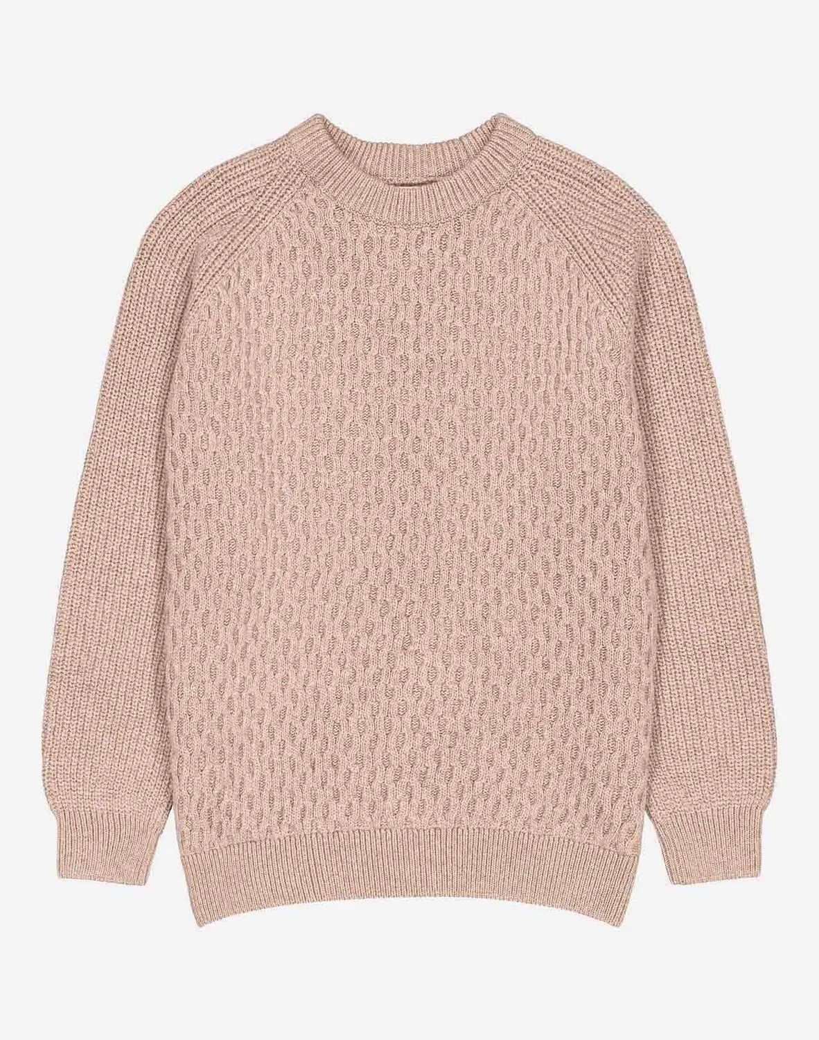 OLOW Peak pull beige laine mérinos extra-fine