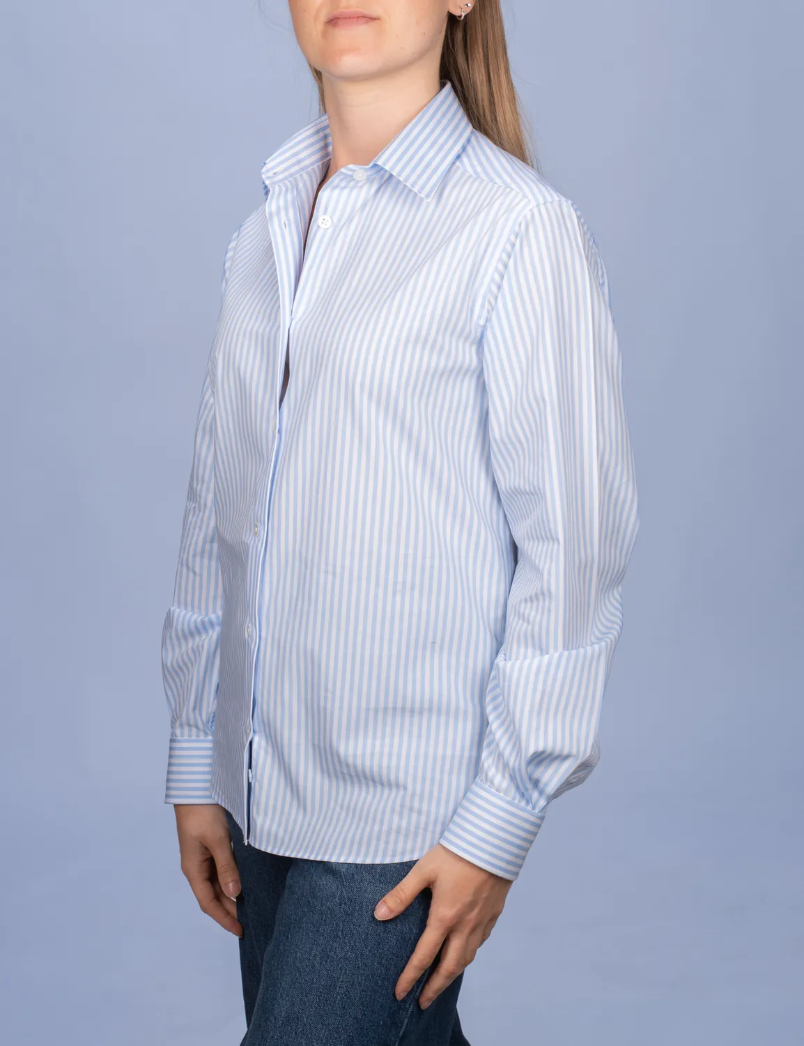 La Chemise Française Rayure Bleu Ciel chemisier rayures