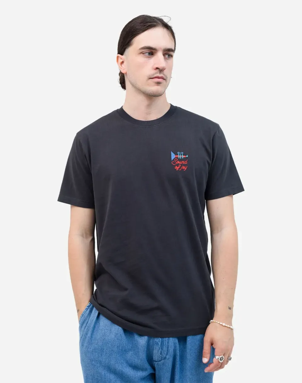 OLOW Fanfare t-shirt noir carbone coton bio