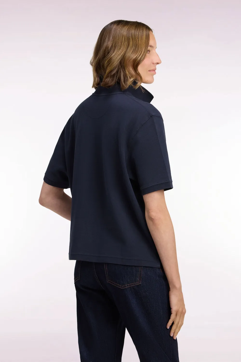 Eden Park H26MAIPC0007 polo marine coton oversized femme