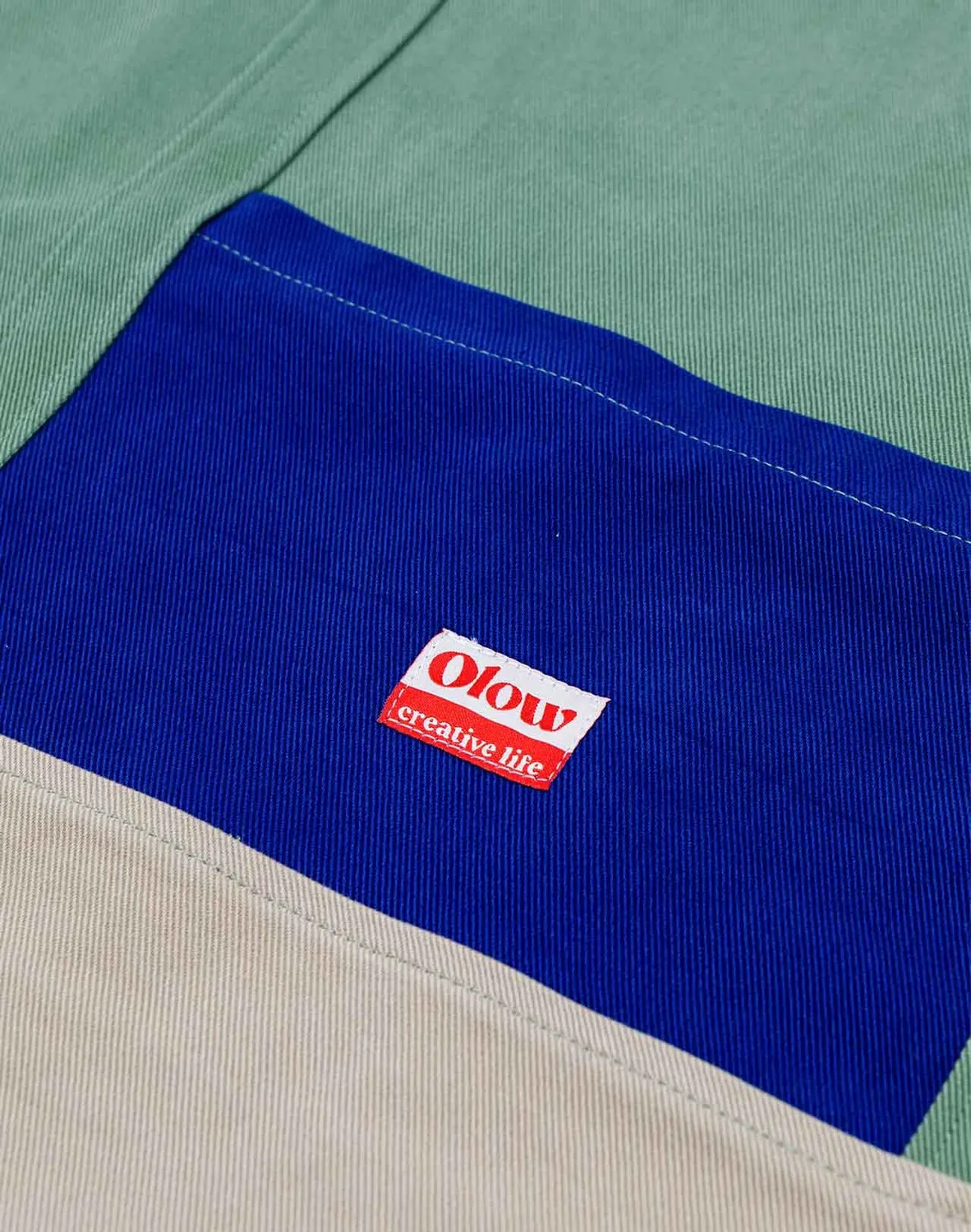 OLOW cabas tricolore grand coton bio