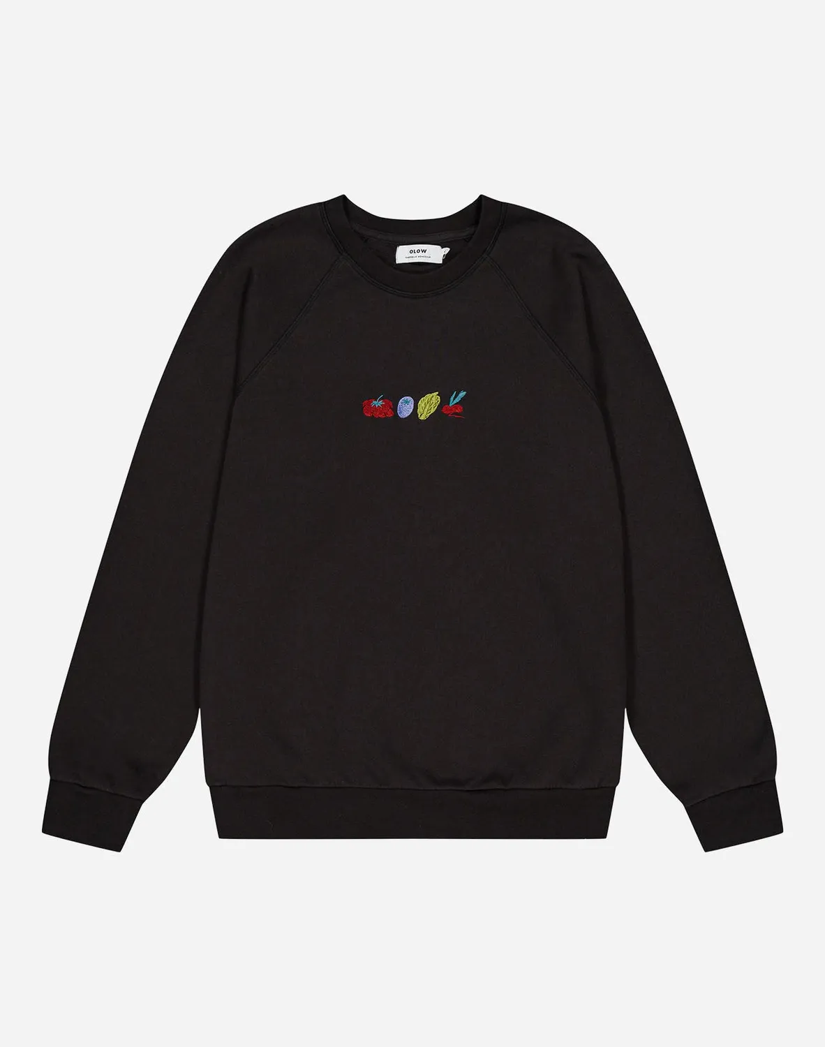 OLOW Vegetables sweat noir carbone brodé