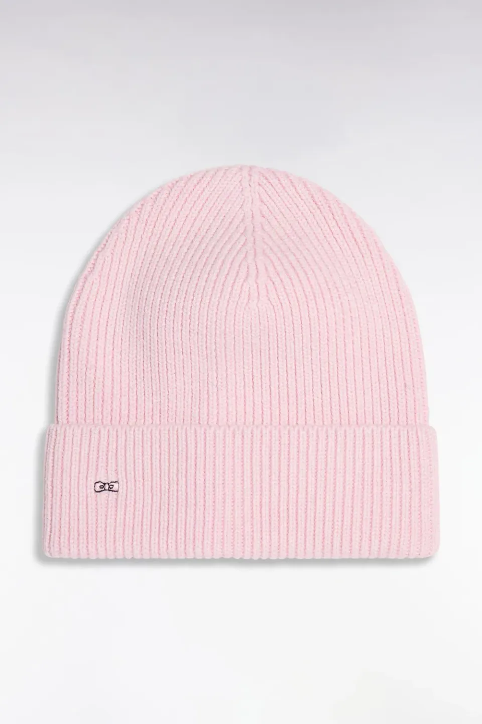 Eden Park bonnet côtelé laine et coton rose taille unique