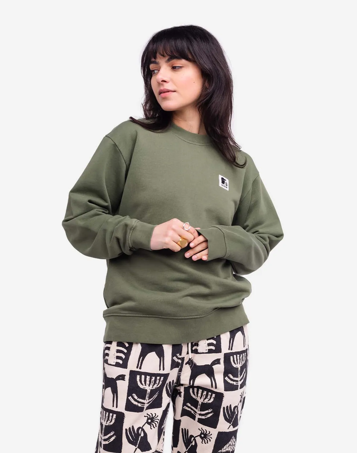 OLOW Carpi sweat vert olive coton bio