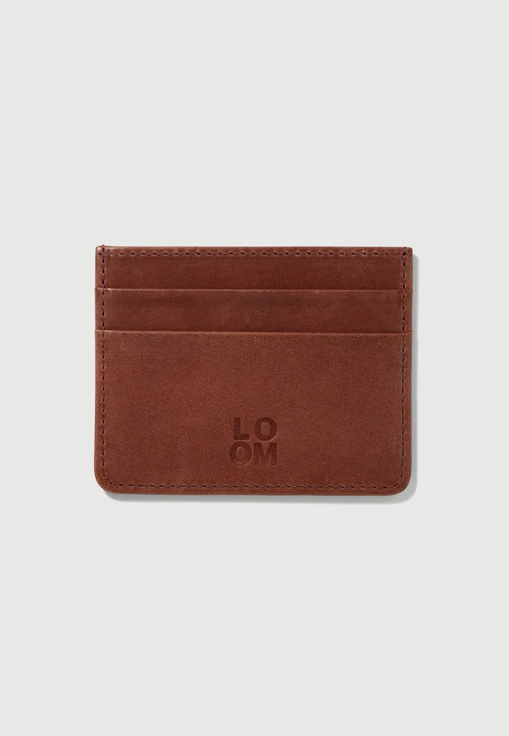 Loom porte-cartes cuir marron pleine fleur 10 cartes