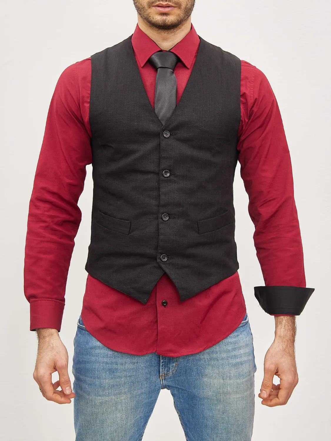 Subliminal Mode RN33 chemise cravate gilet homme