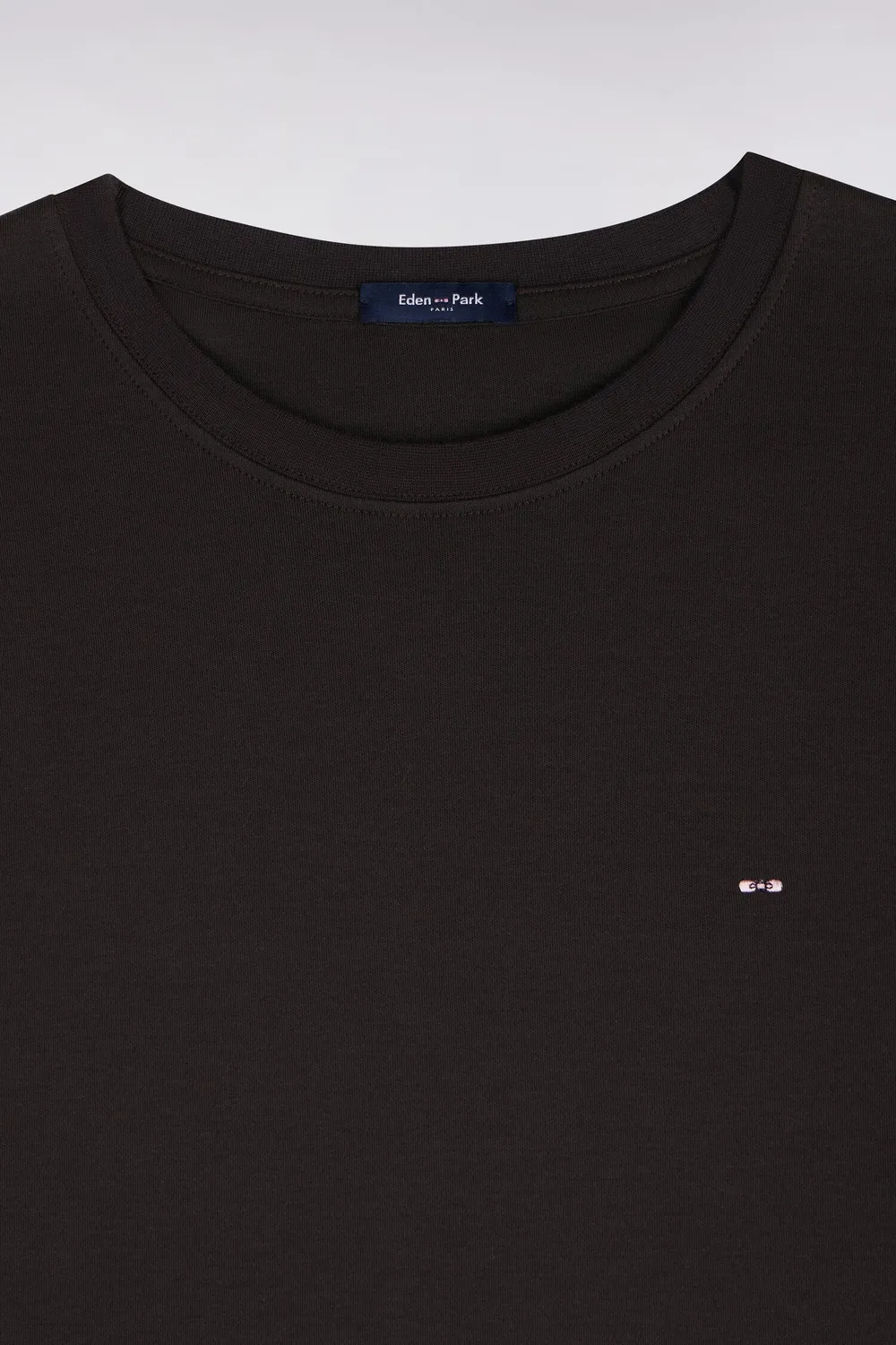 Eden Park t-shirt marron coton homme coupe droite